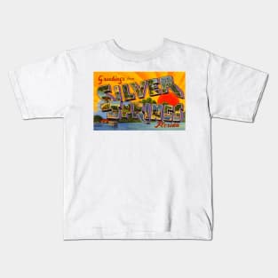 Greetings from Silver Springs, Florida - Vintage Large Letter Postcard Kids T-Shirt